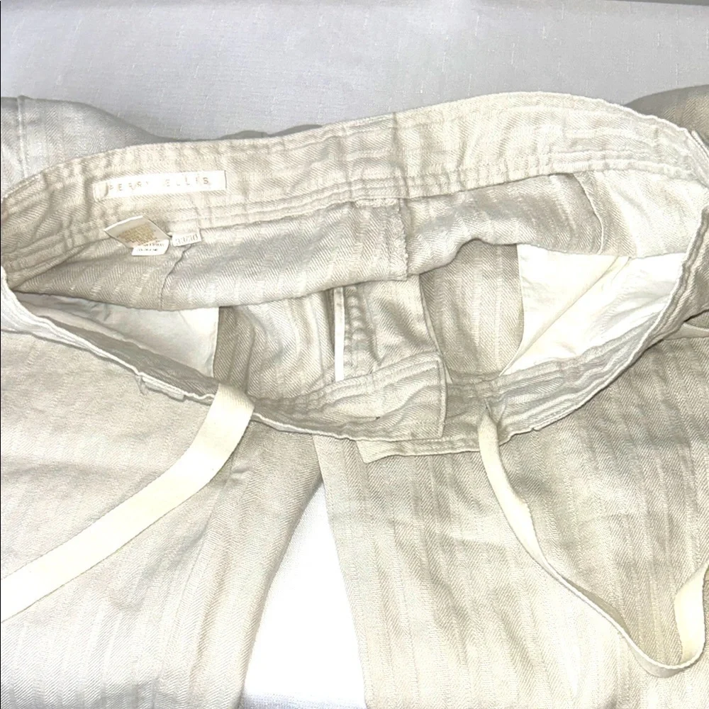Perry Ellis Tan Cargo Pants Lightweight Relaxed Fit